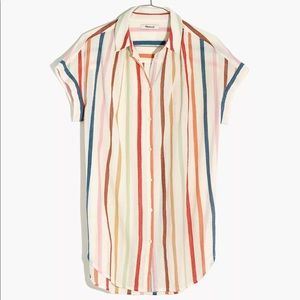 Madewell central tunic shirt - Rainbow stripe